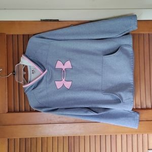 Under Armour women's size medium gray and pink hooded sweatshirts